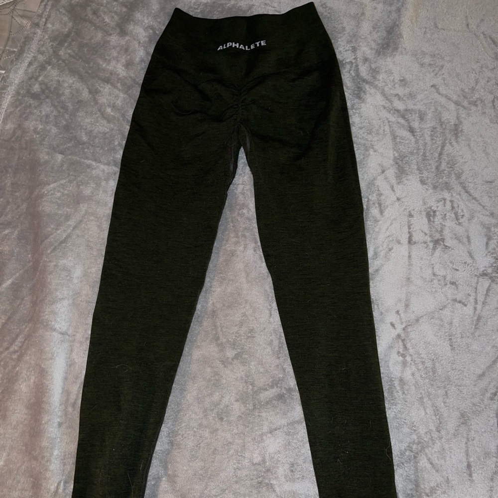 alphalete amplify forest green leggings